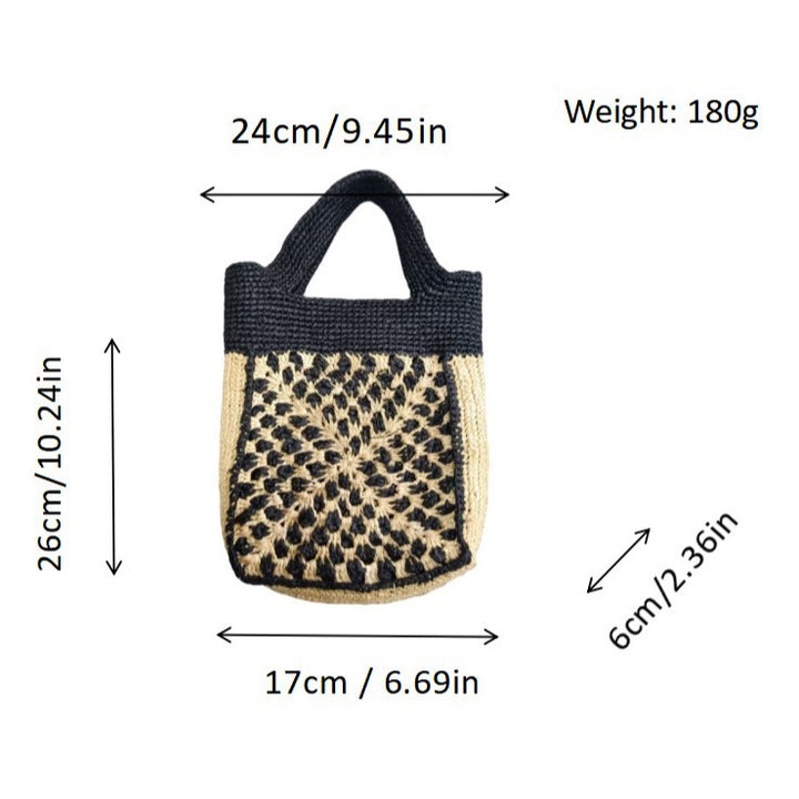Handmade basket bag with traditional weaving pattern Bowlift