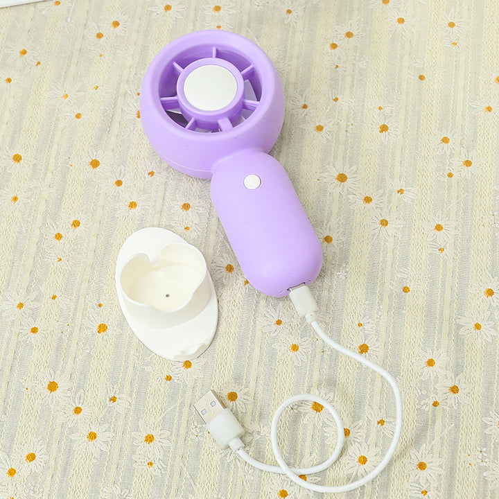 Ladies Portable Handheld Fan with Cute Bear Design Bowlift