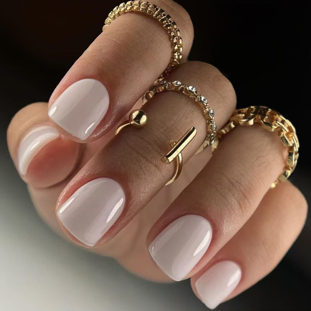Elegant Glossy Gel Press-On Nails Bowlift