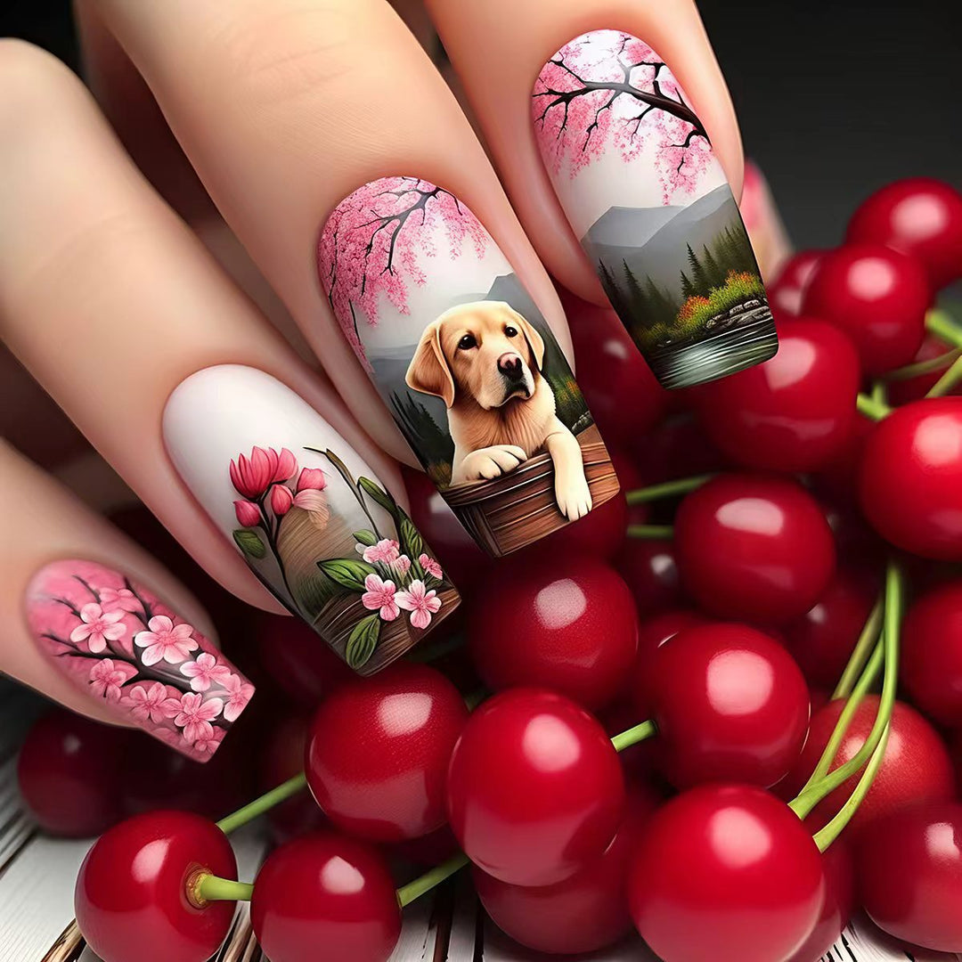 Artistic Pet-Themed 3D Nail Art Bowlift