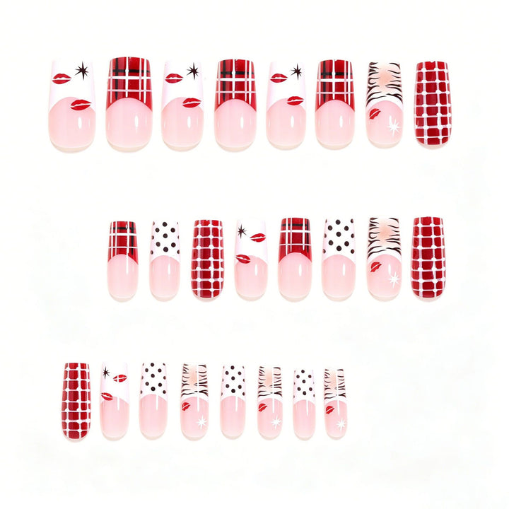 Artistic Press-On Nail Set with Unique Patterns Bowlift