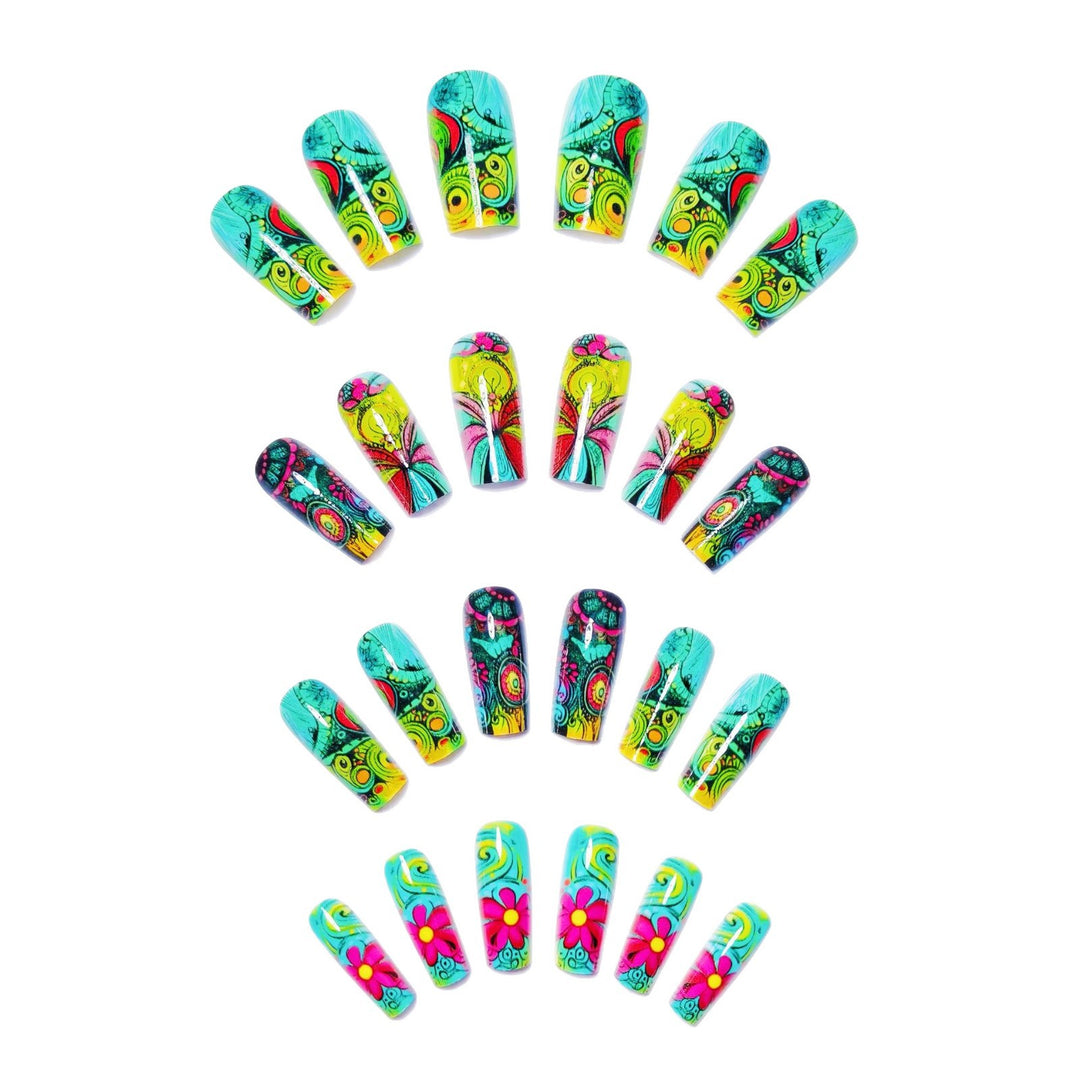 3D Artistic Floral Nail Art Bowlift
