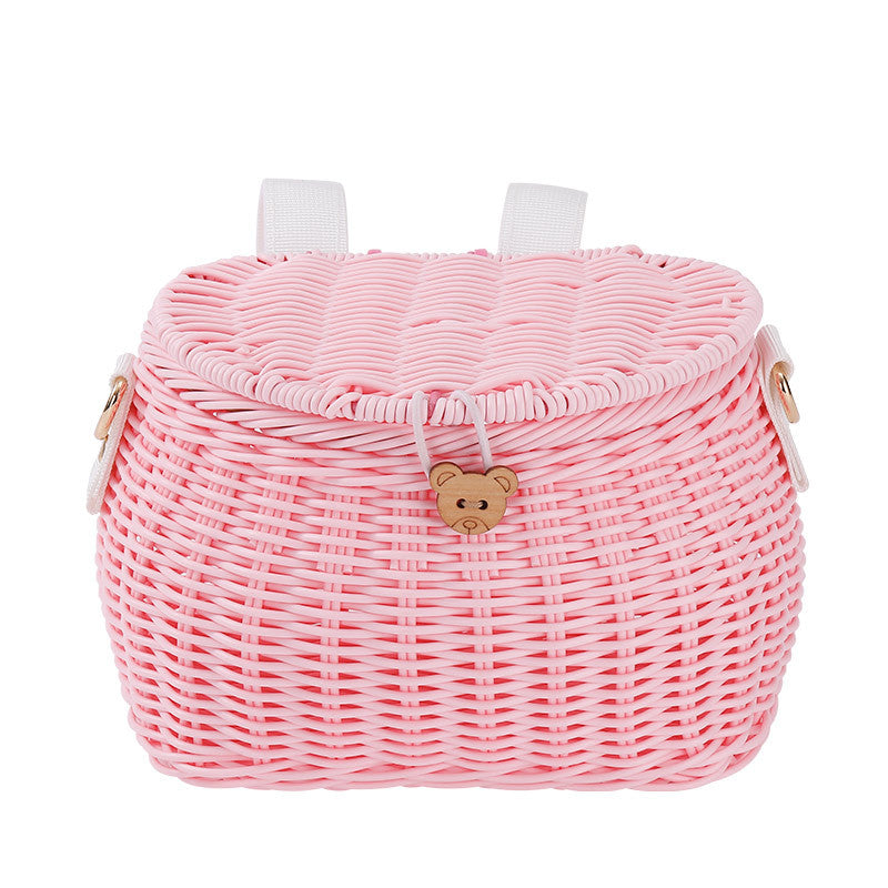 Cute Animal-Themed Woven Storage Basket Bowlift