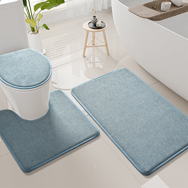 Textured Non-Slip Toilet Rug Set