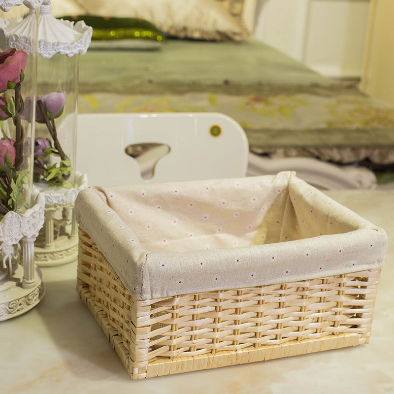 Storage basket with removable fabric cover