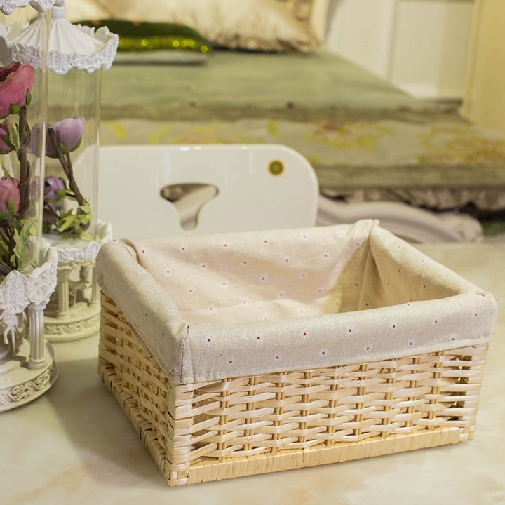 Storage basket with removable fabric cover