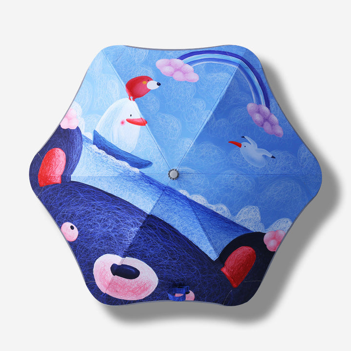 Women's creative folding umbrella with animal motif Bowlift