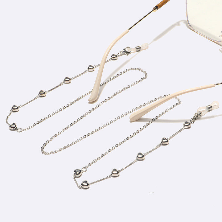 Heart-Embellished Eyewear Chain Bowlift