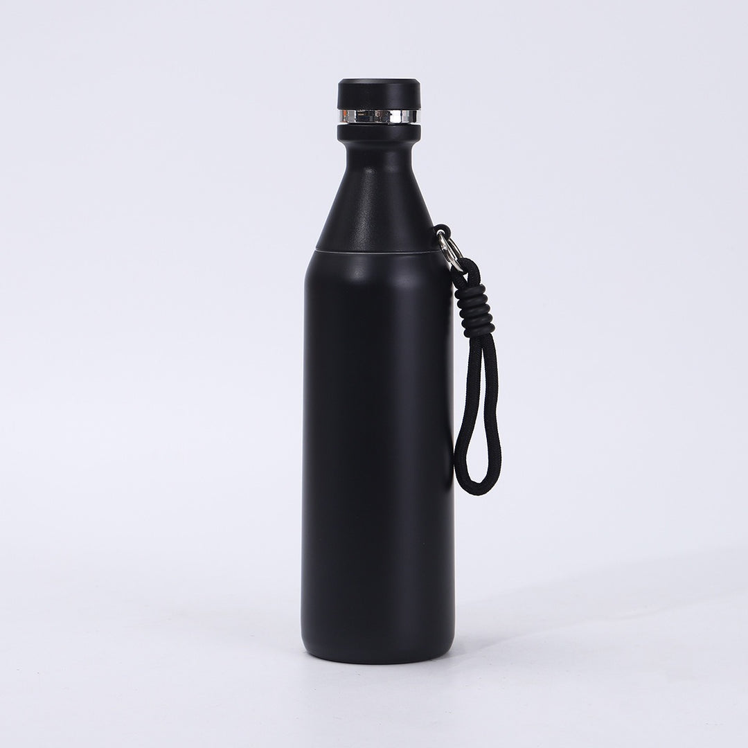 Ladies insulated drinking bottle with practical carrying strap Bowlift