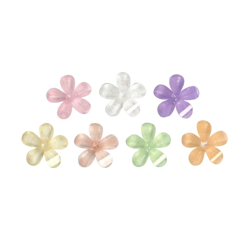 Delicate acrylic flower appliqués Bowlift