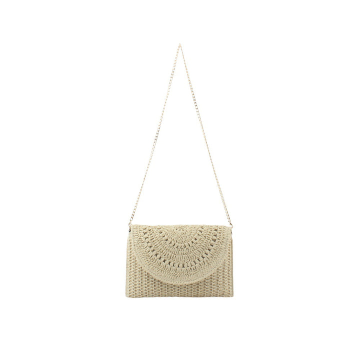 Fashionable crossbody bag made of handcrafted natural material with Bowlift