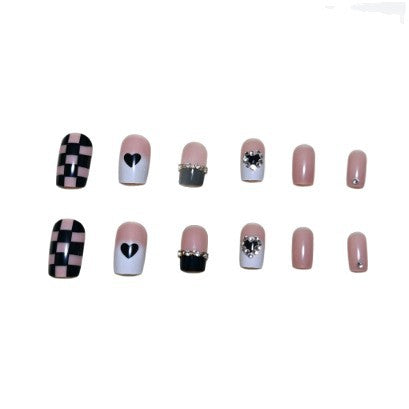 Artistic Heart-Inspired Press-On Nails Bowlift