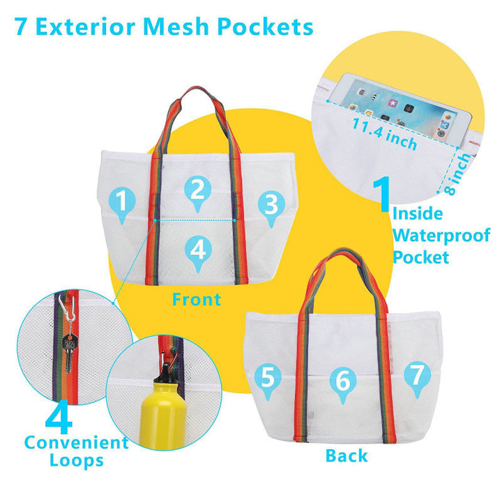 Beach bag with breathable net material Bowlift
