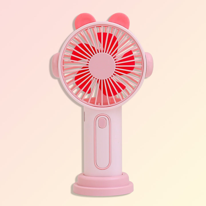 Women Portable Mini-Fan with Colorful Ears Bowlift