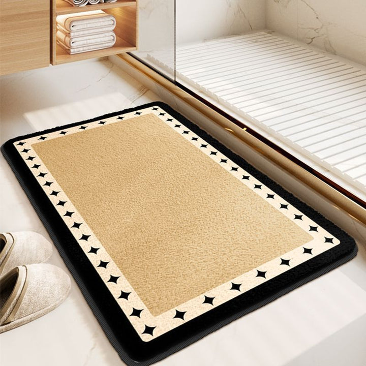 Soft Floral Pattern Bath Mat Bowlift