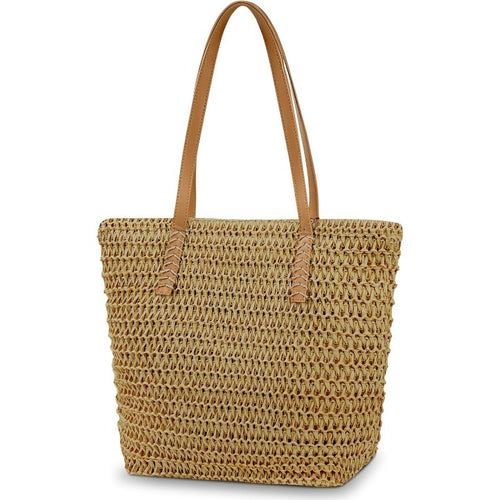Elegant and Versatile Beach Bag with Leather Handles Bowlift