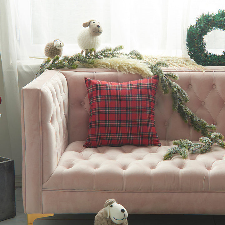 Cozy Plaid Throw Pillow