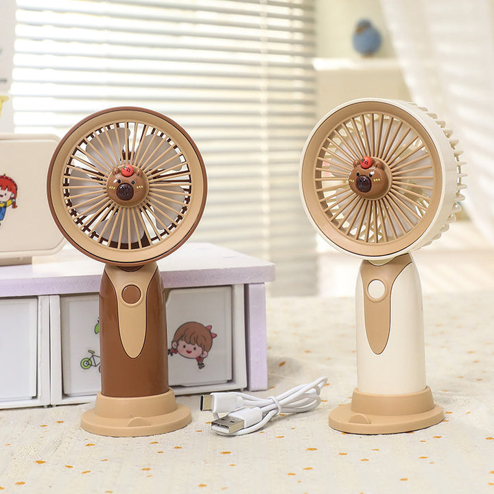 Ladies Portable Mini Fan with Cute Animal Design Bowlift