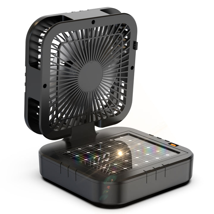 Portable Battery-Operated Camping Fan with LED Light Bowlift