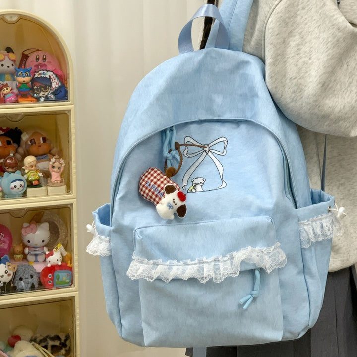 Cute Right Bow Accent Backpack