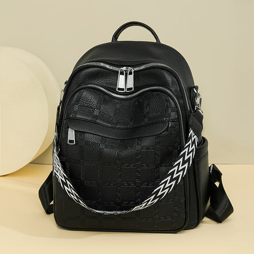 Versatile Textured Backpack with Multiple Compartts Bowlift