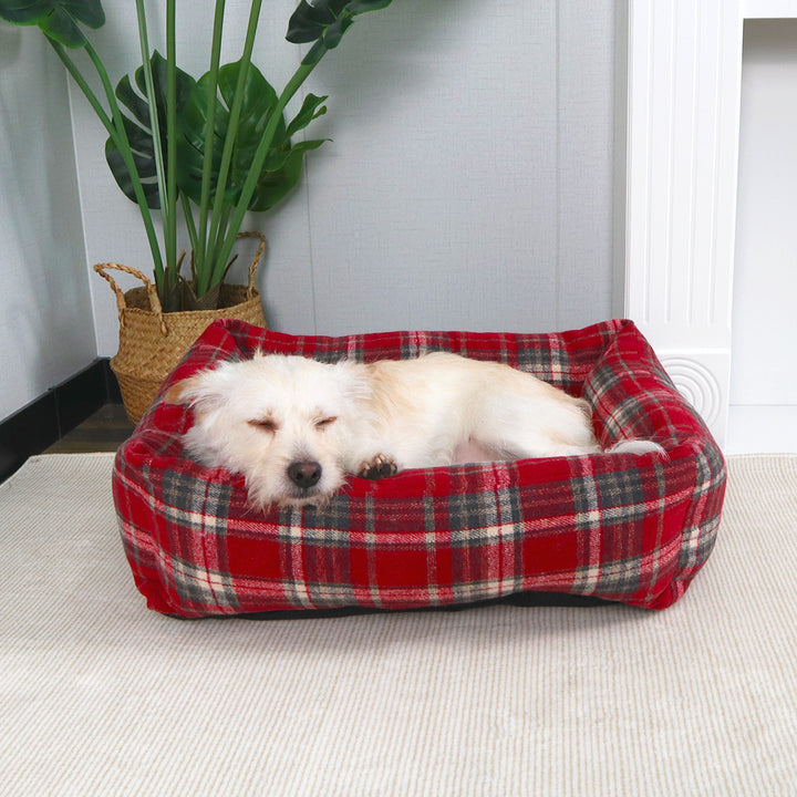 Plaid Orthopedic dog bed