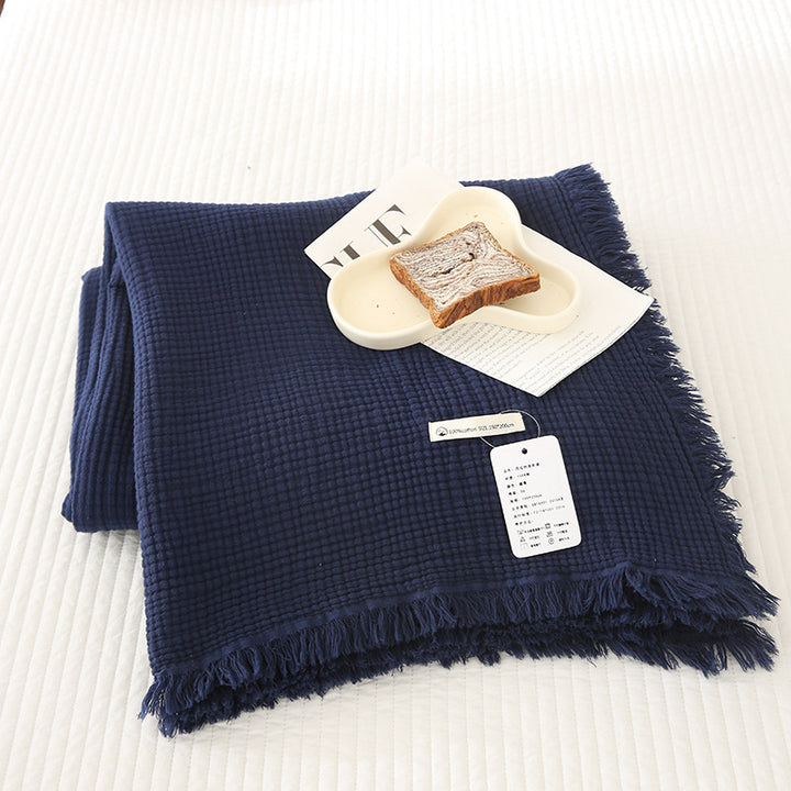 Women's cozy waffle textured blanket Bowlift