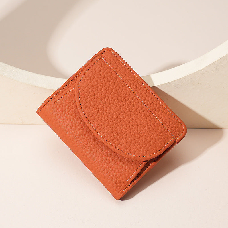 Textured Leather Cardholder Wallet
