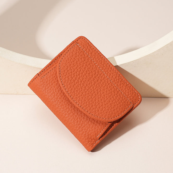 Textured Leather Cardholder Wallet