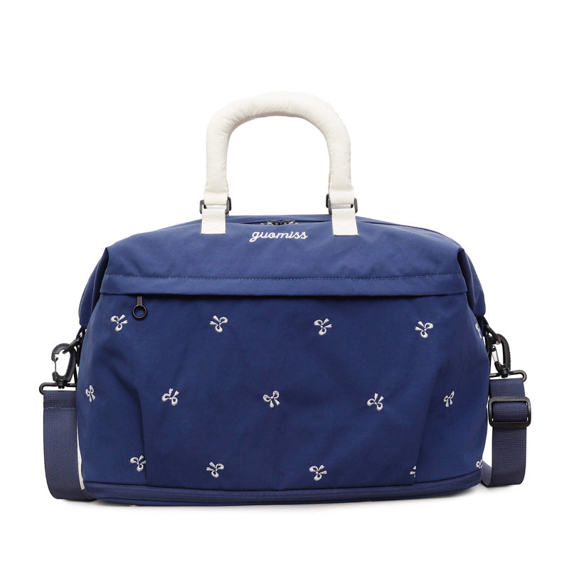 Embroidered Canvas Weekend Bag