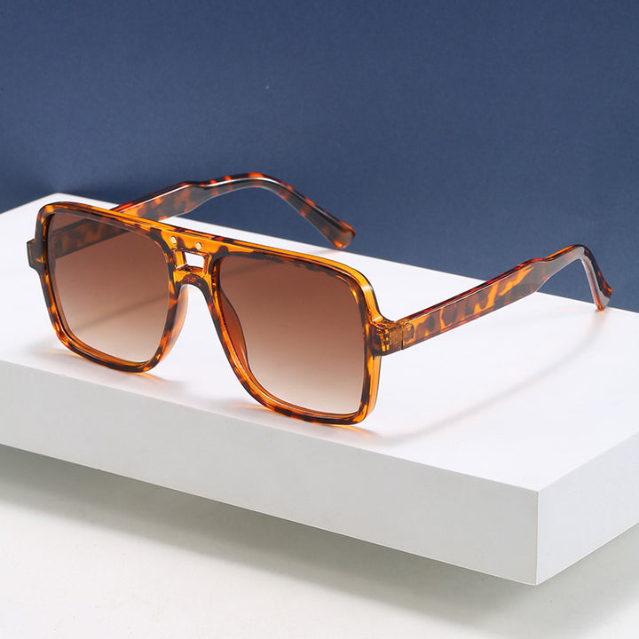 Women's square oversized sunglasses with trendy transparent frame Bowlift