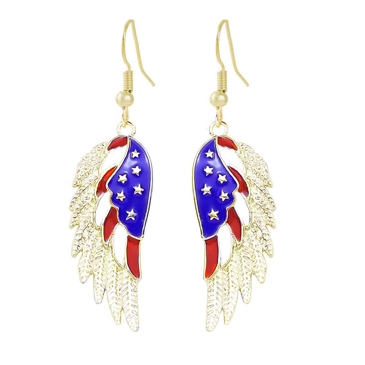 Women nan enamel horseshoe earrings with star motif and fishhook closure Bowlift