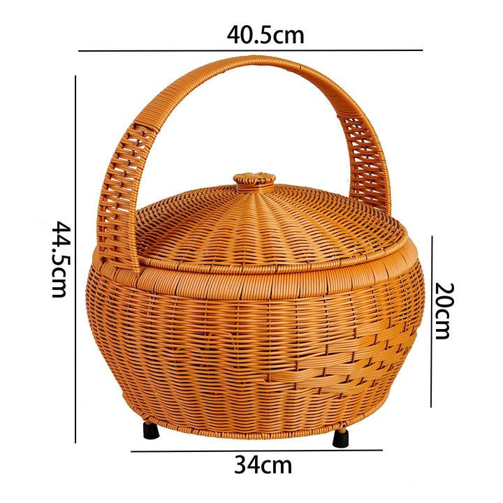 Multi-Tiered Woven Storage Basket Bowlift
