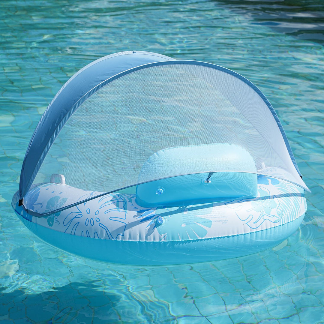 Women's Inflatable Comfort Pool Lounger with View Window Bowlift