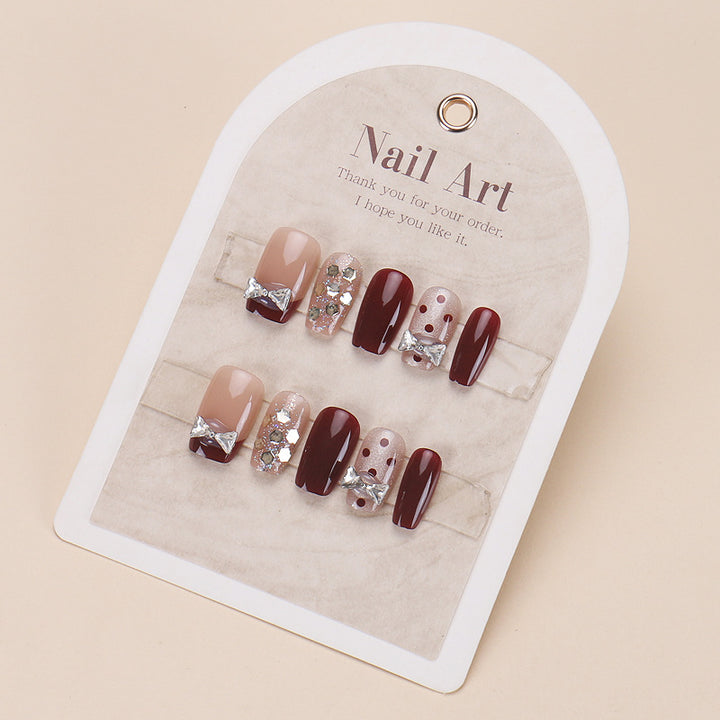 Premium Long Almond-Shaped Press-On Nails Bowlift