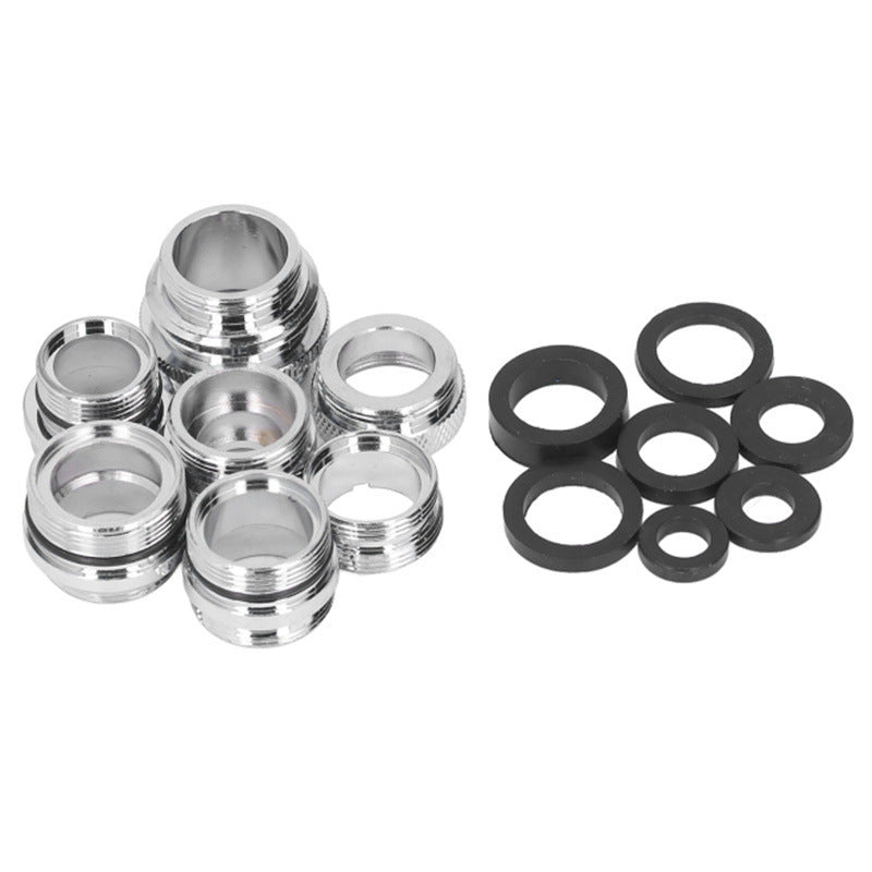 Universal faucet aerator adapter converters with rubber gaskets and threaded fittings Bowlift