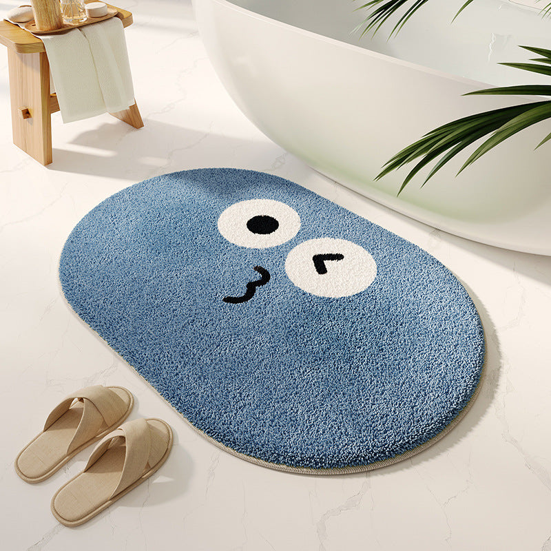 Playful Cartoon-Themed Bath Mat