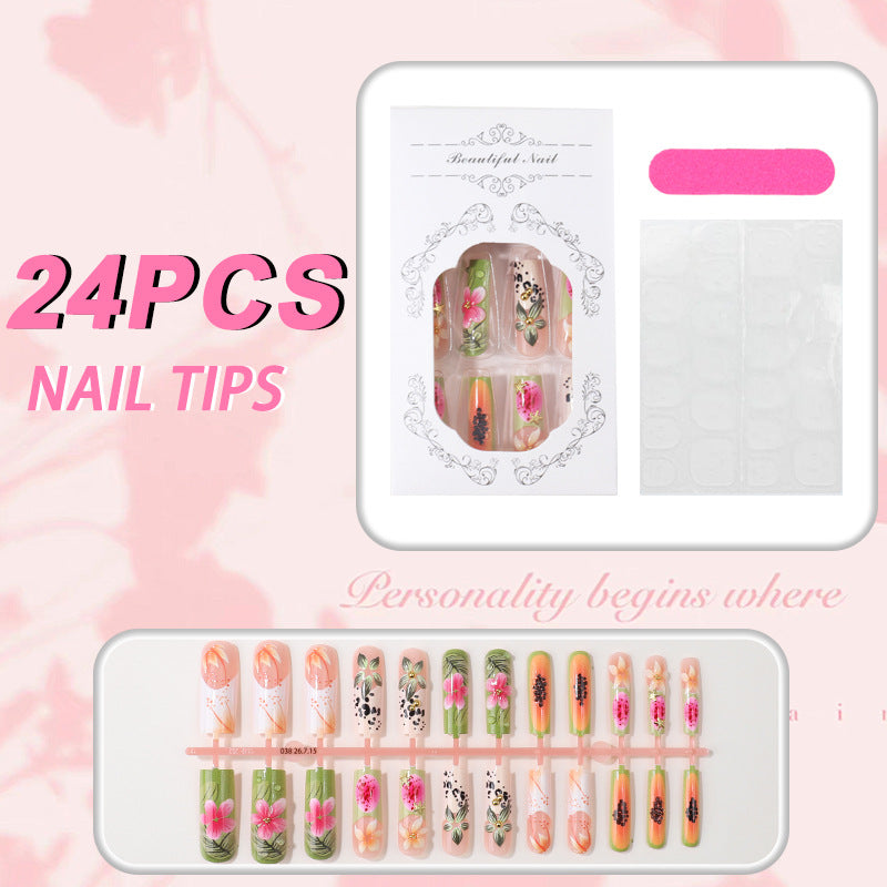 Floral Themed Nail Tips Box Set Bowlift