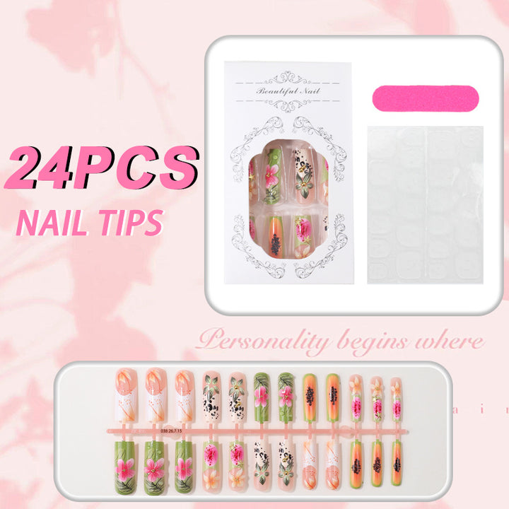 Floral Themed Nail Tips Box Set Bowlift