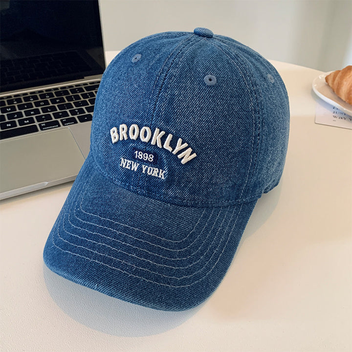 Denim Embroidered Baseball Cap
