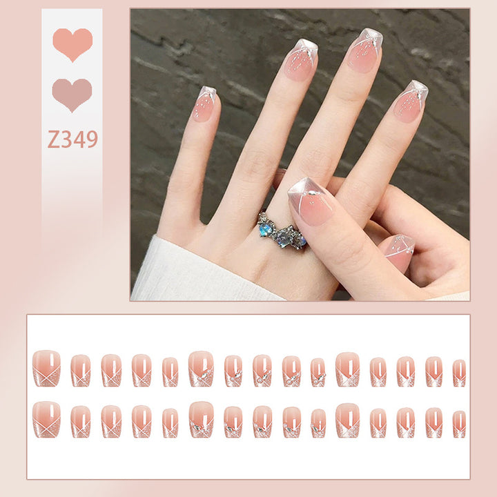 Artificial Nail Set with Glitter Accents Bowlift