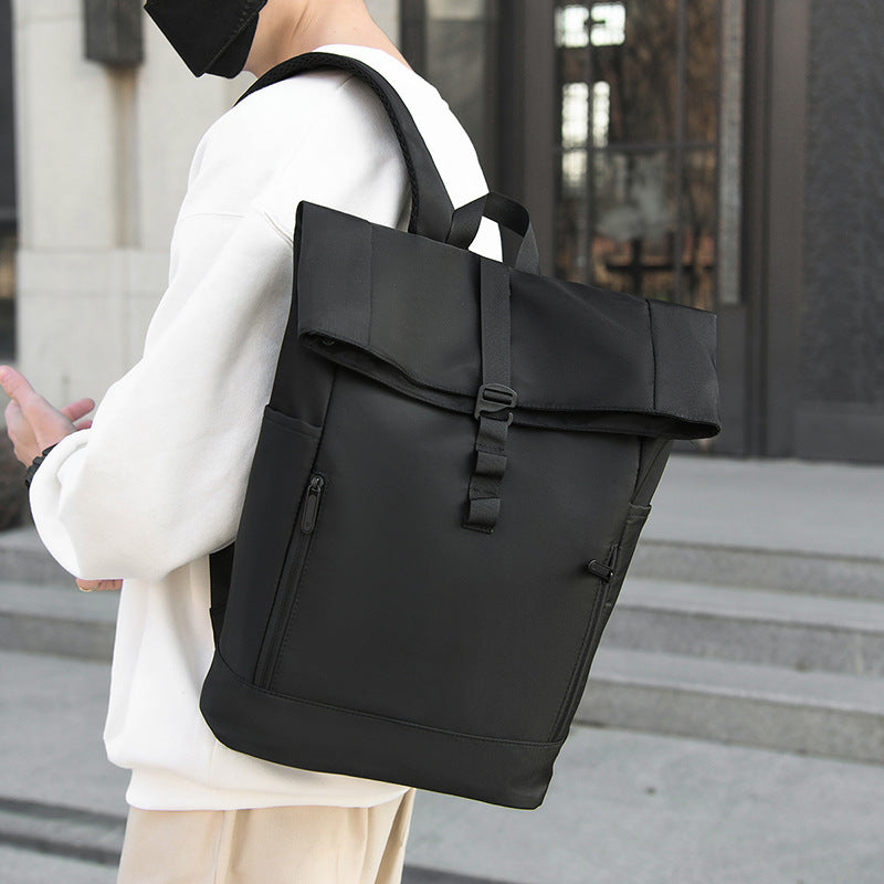 Urban Backpack with Modern Fold Closure and Versatile Compartments Bowlift
