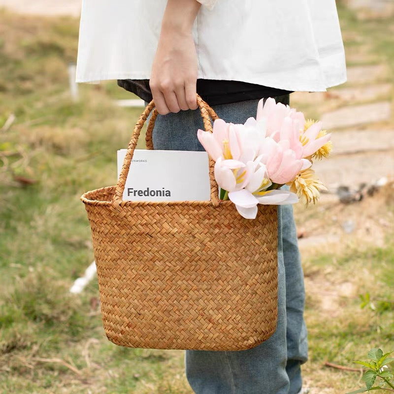 Women's Natural Woven Tote Bowlift