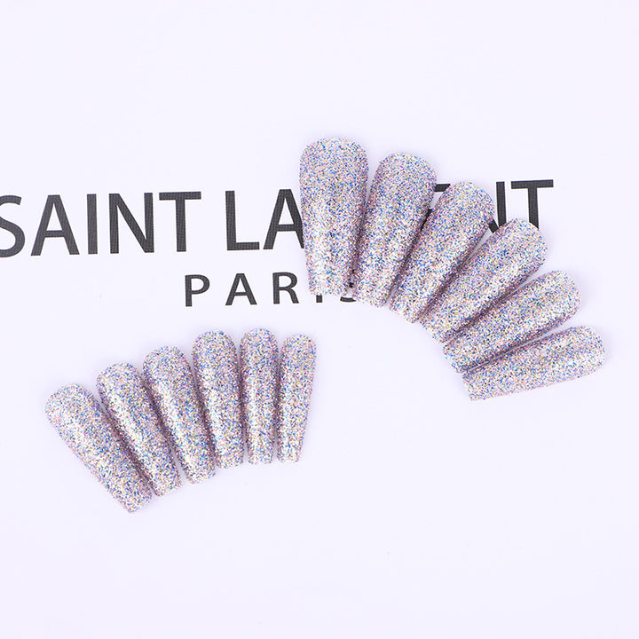 High-quality artificial nails with glitter effects Bowlift