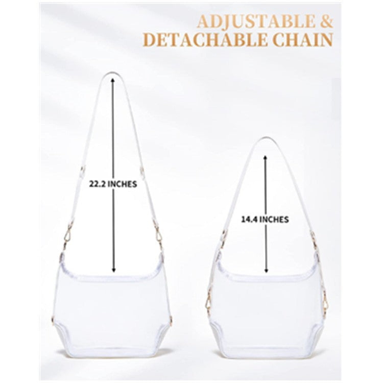 Transparent shoulder bag with modern compartments Bowlift