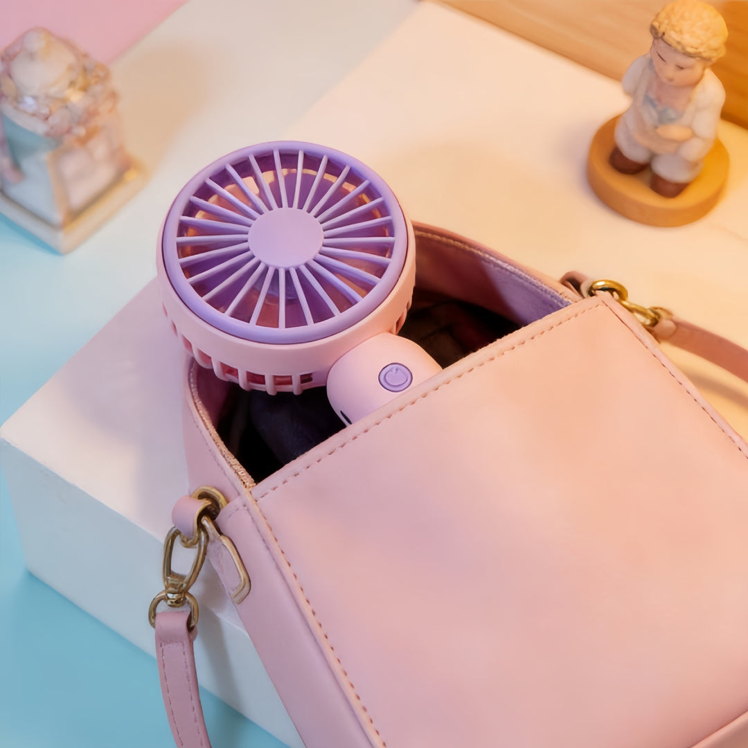 Women Portable Mini Handheld Fan with Flexible Use Bowlift