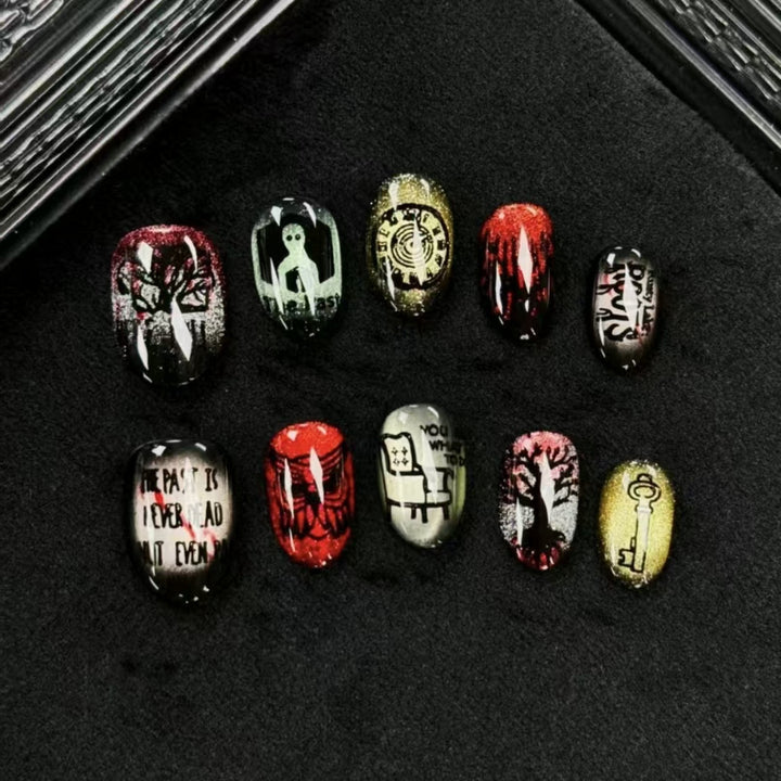 Stylish Artistic Press-On Nail Set Bowlift