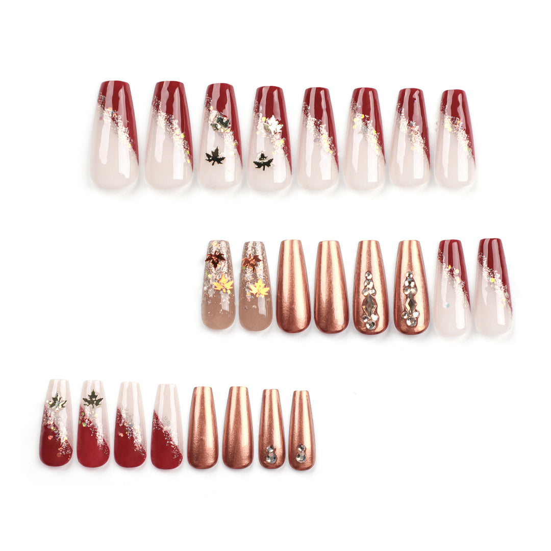Artful Nail Extensions with Glitter and Flower Accents Bowlift
