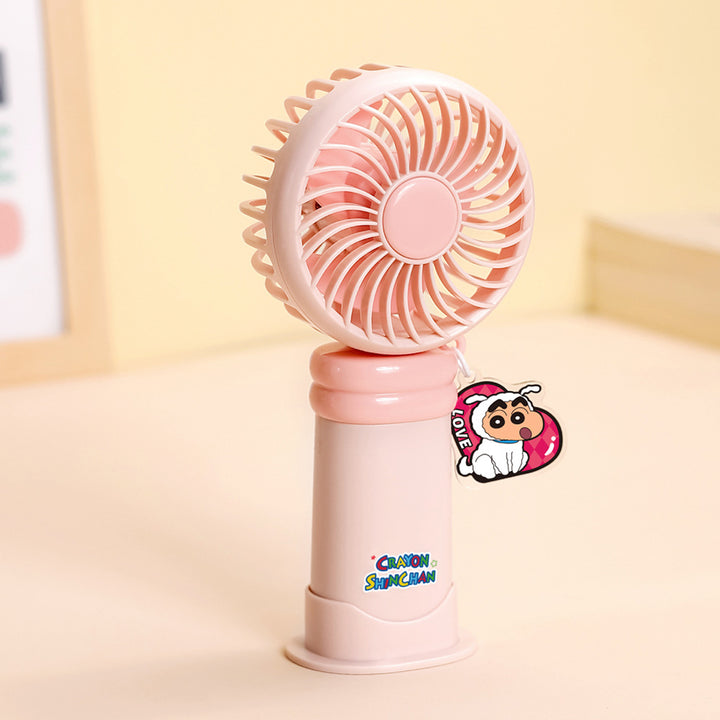 Ladies wearable handheld fan with playful dog design Bowlift