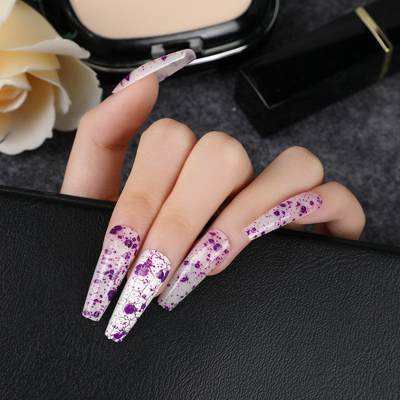 Artificial nails with delicate floral design Bowlift